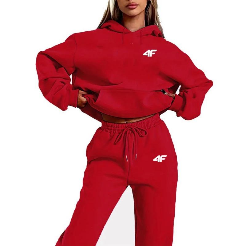 Unisex Herbst Buchstaben-Print Hoodie Sweatshirt Set