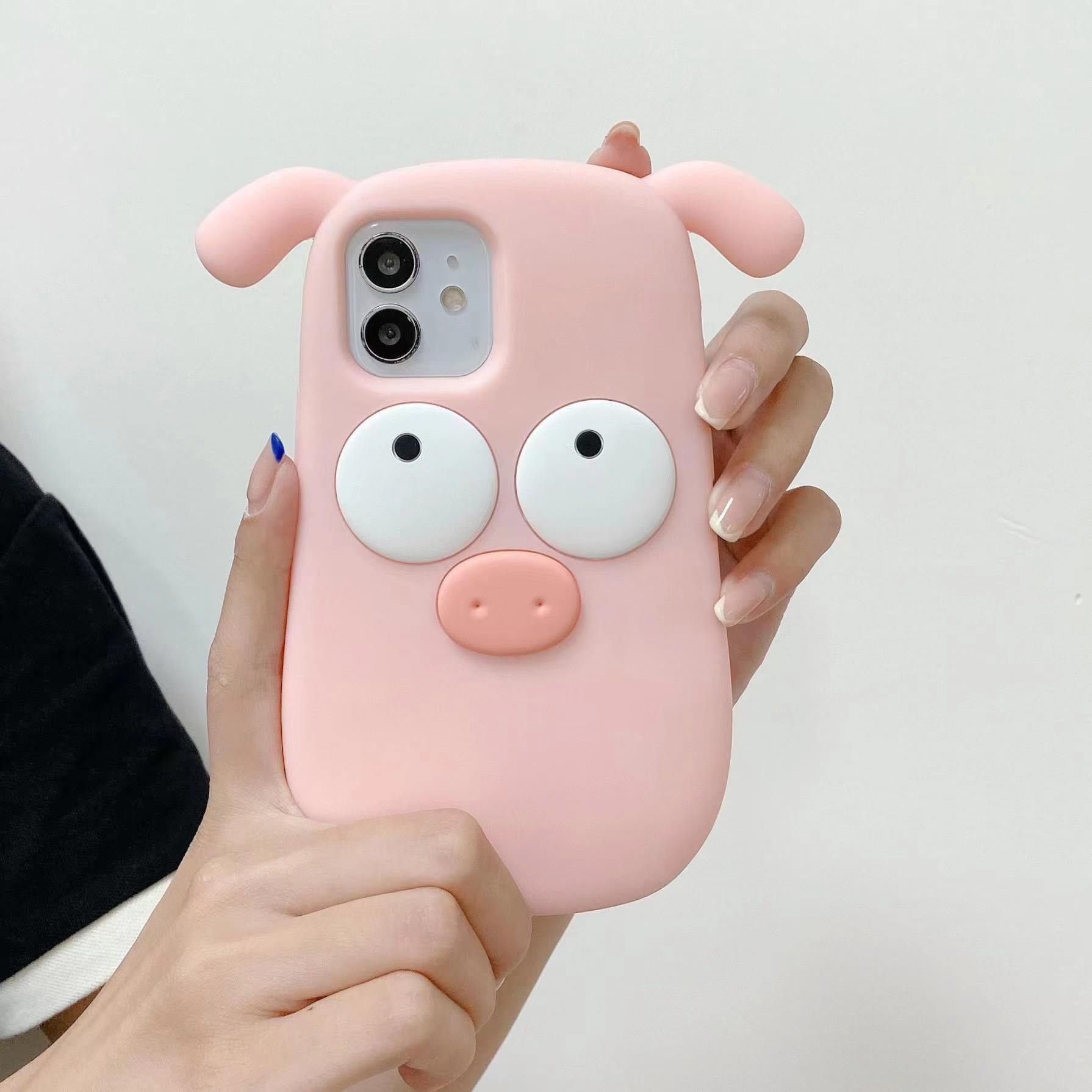 

Cartoon Cute Pink Pig Anti-Fall Phone Case for iPhone 17/16/15/14/13 Pro Max iPhone 15 Plus