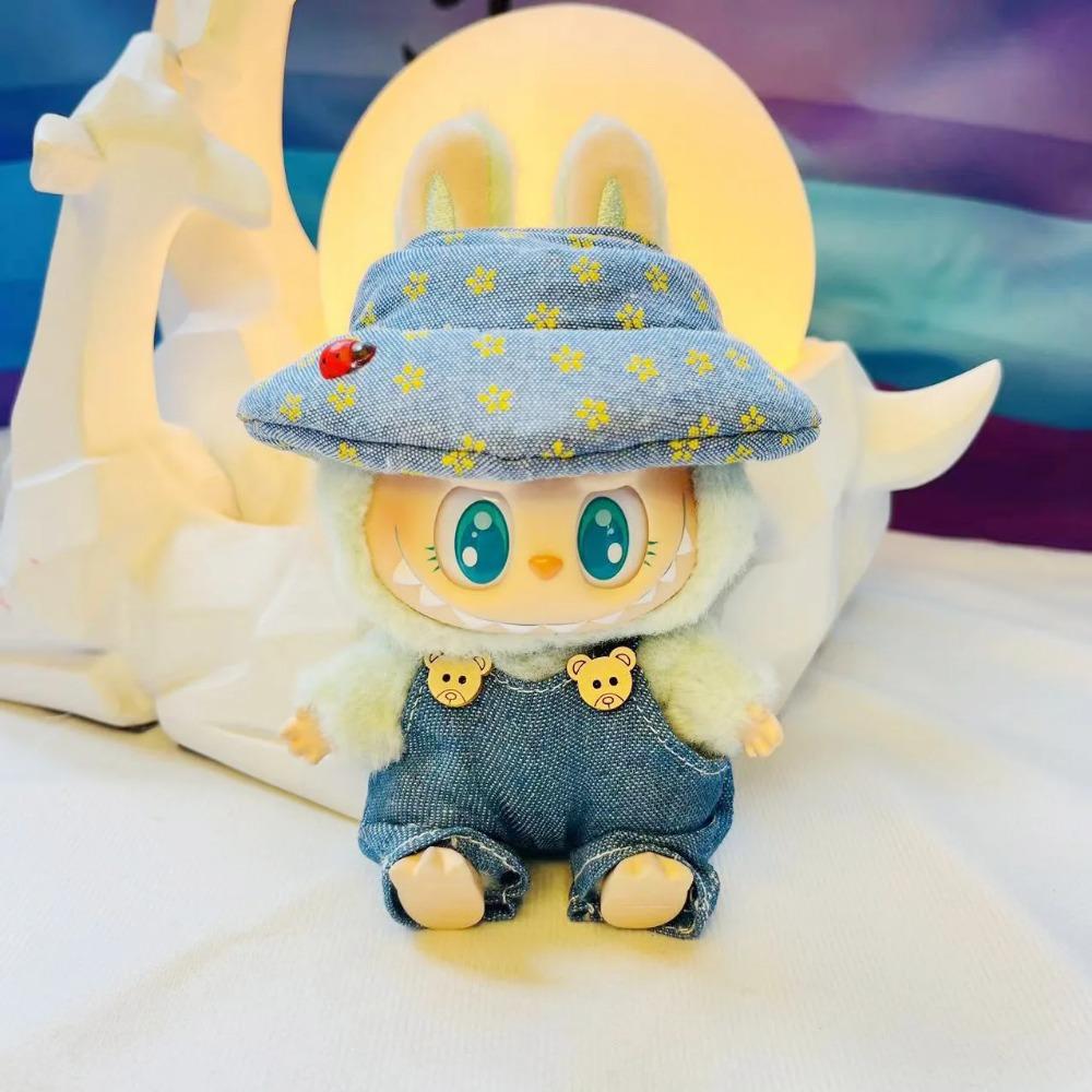 Cute Mini Plush Doll'S Bib Pants 17cm Labubu I II Idol Dolls Sitting Party Clothing Outfit Accessories For Korea Kpop Exo