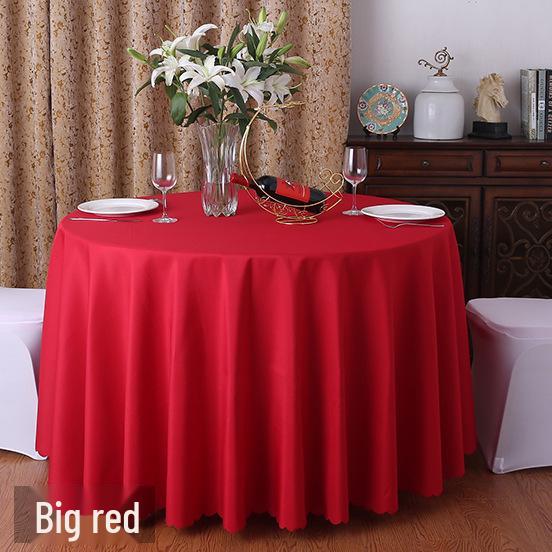 Runde rote Polyester-Tischdecke für Hochzeiten, Essen, Bankette, Hotel- und Restaurantgebrauch