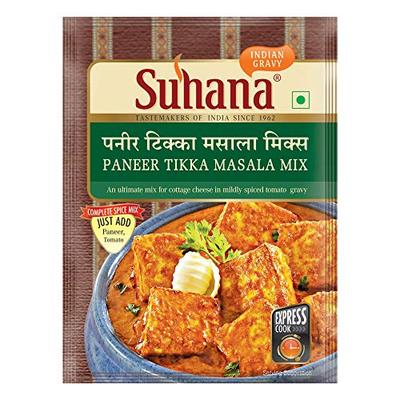 Suhana Einfach zu kochen Paneer Tikka Masala Gewürzmischung 400g (50g X 8 Beutel) Restaurant-Style Pulver-Masala-Mischung