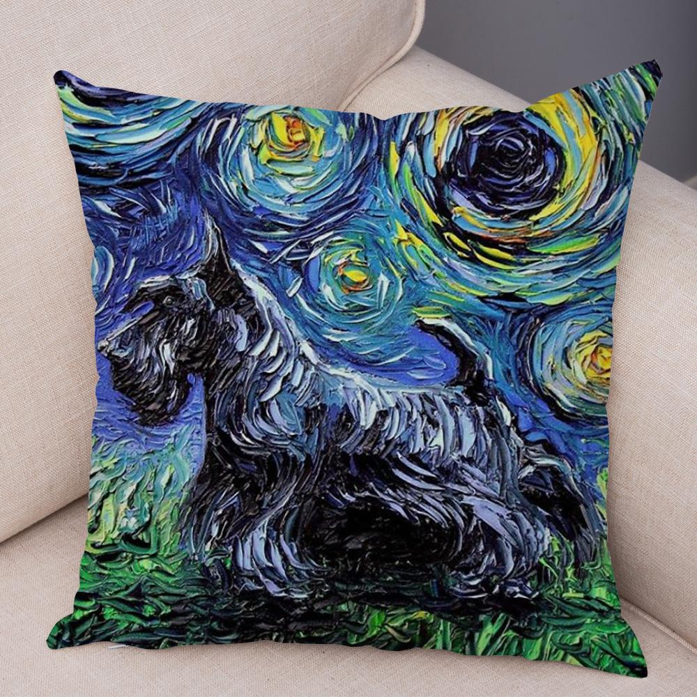 Original Decorative Cushion Cover Abstract Swirl Pattern with Animal Motif Soft Square Pillow Home Living Accessory xcm