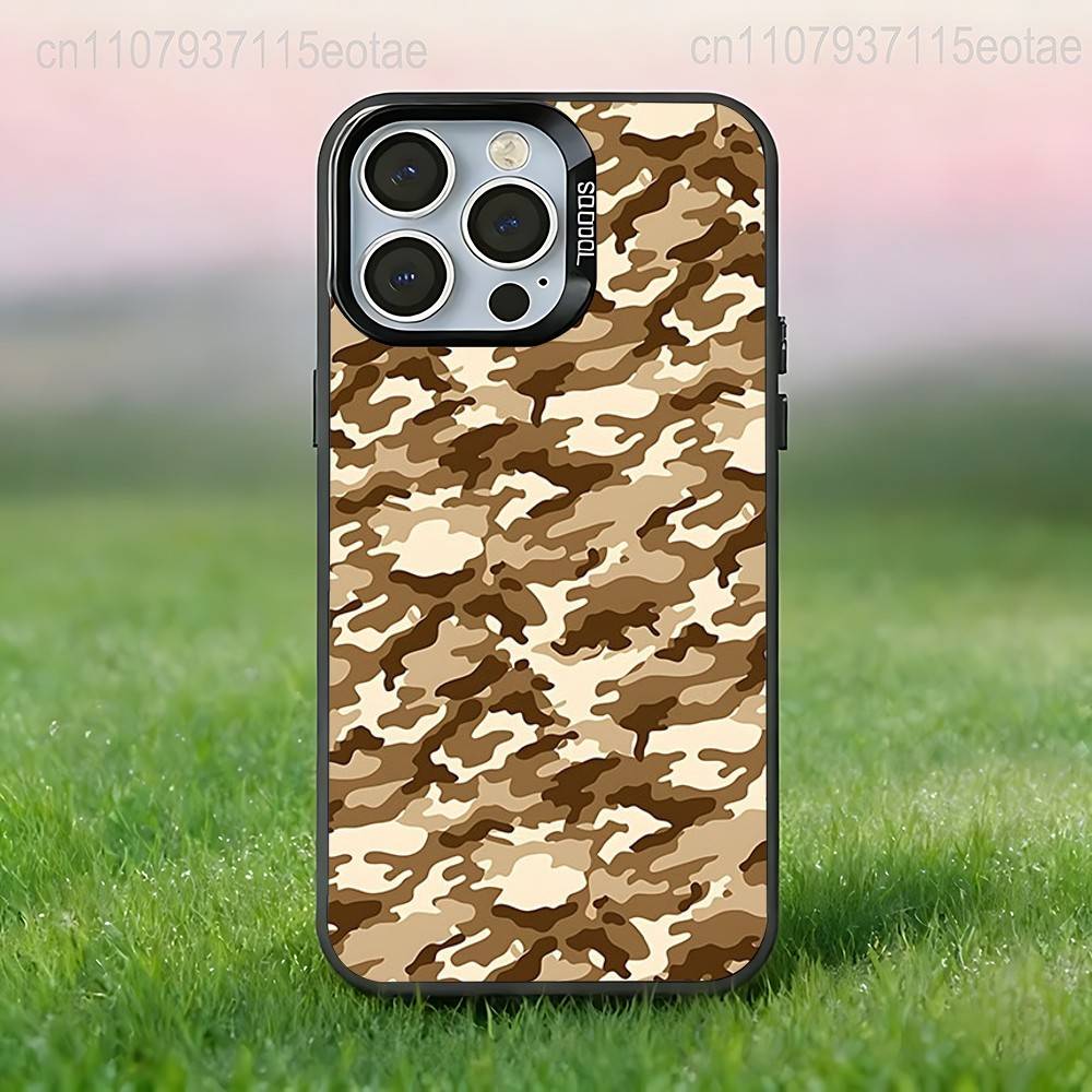 Camouflage Camo Military Cool Black Phone Case Compatible with iPhone 17 16 15 14 13 12 11, Pro, Max, Plus, E, Air, Mini