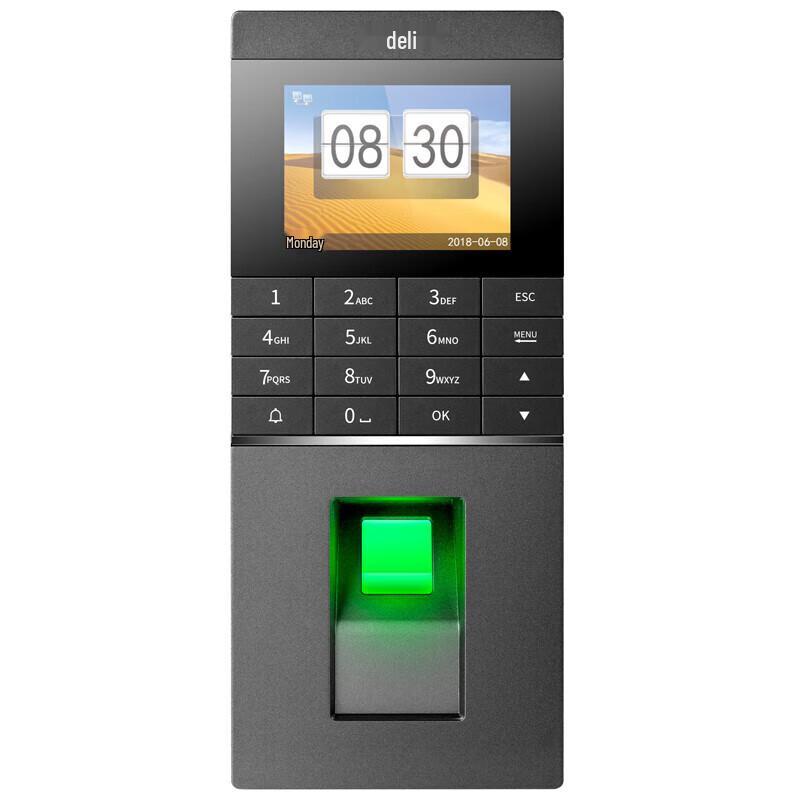 Deli 13752 Fingerprint Time Attendance Machine CN Plug (adapter Included)