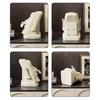 Tissue Box with Built-in Spring Automatic Paper Lift Large Capacity Tissue Holder Stone Statue Design Home Desktop Organizer