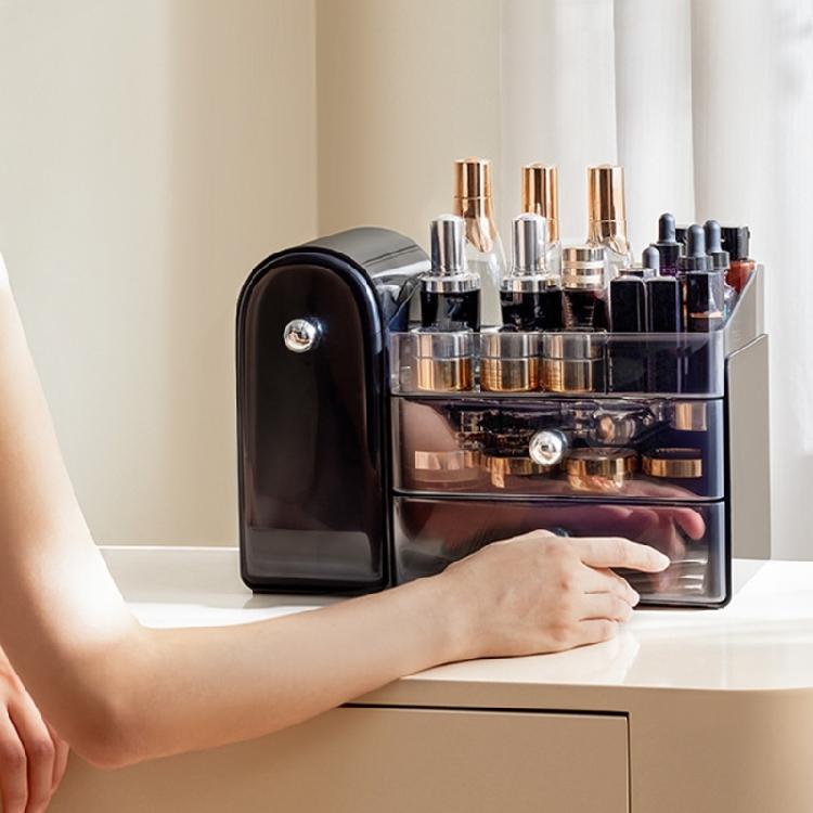 Countertop Cosmetic Organizers Skin Care Storage,Easy to Store Lipsticks Makeup Organizers for Vanity with Brush Holder