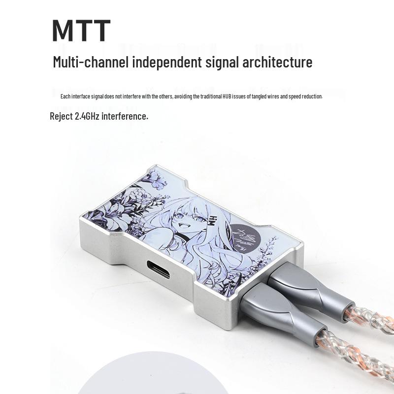 HMHUB HubLitte USB zu Typ-C RGB Aluminium Gaming-Hub 8K