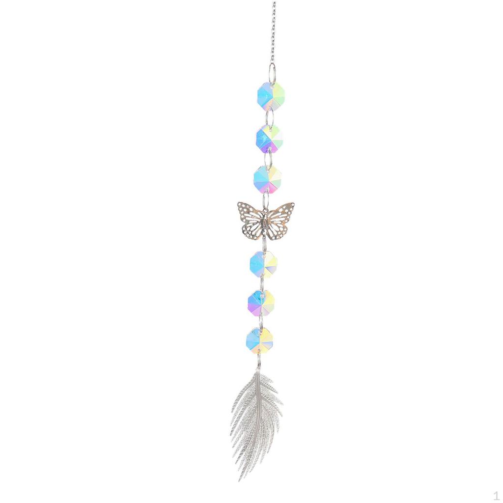 Crystal Hanging Prisms Pendant with Chain Home Decoration Premium Materials Versatile Use up