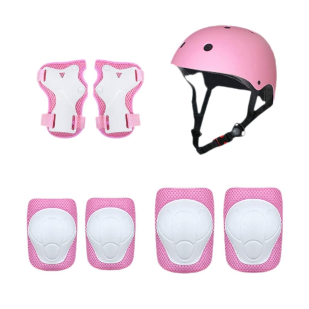 7 Pieces Kids Bike Helmet Protective Gear Set Skating Guards for Skateboarding Outdoor Inline Skating Sports Rollerblading