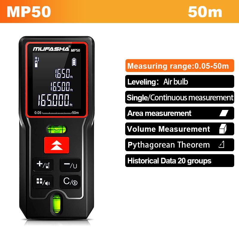 

Портативный лазерный дальномер MUFASHA, цифровой измерительный инструмент, дальномер