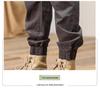 Mens High-Quality Thickened Cotton Work Pants with Multi-Pockets and Cuffed Design for Spring and Autumn