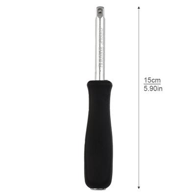 Square Rod Connecting Rod Square Rubber Handle 6.3mm Black