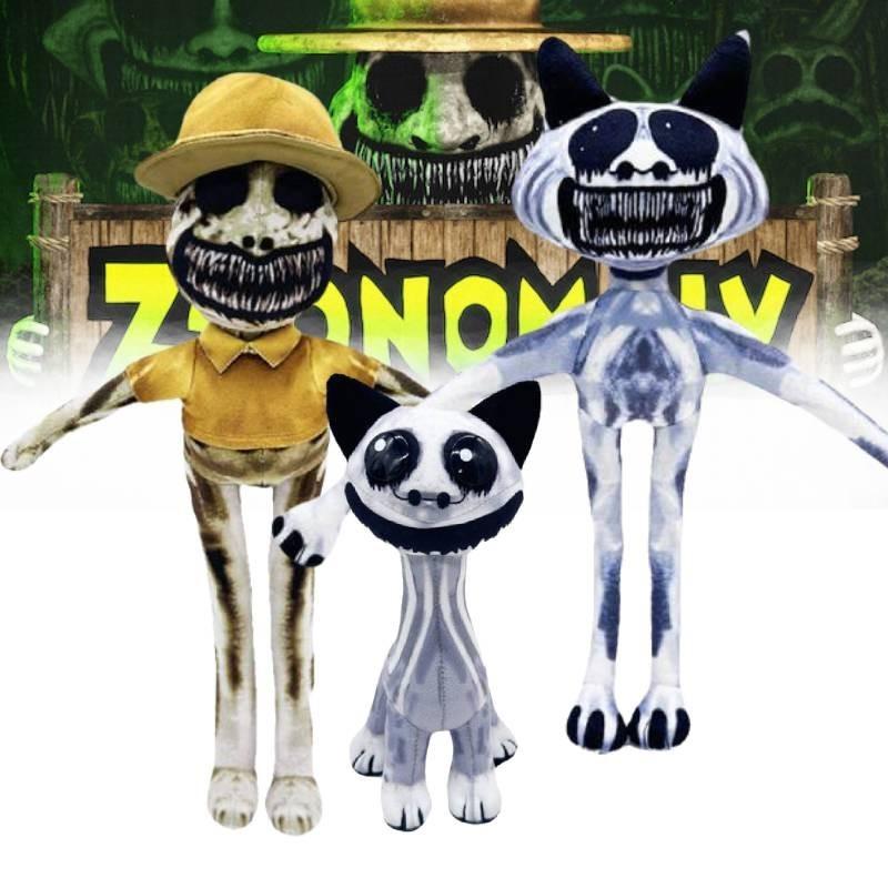Cute Zoonomaly Plush Misfit Animal Zoo Stuffed Toy Short Fur Sitting Standing Skull Ghost