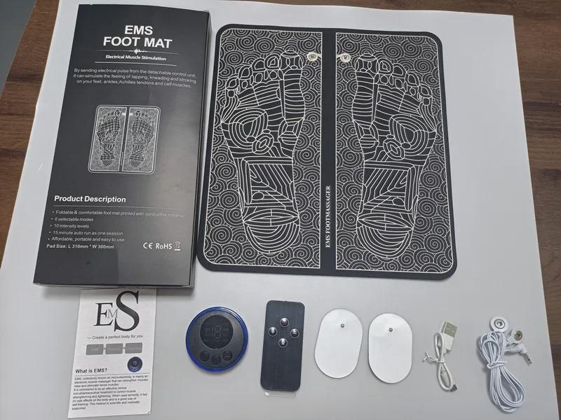 Multifunctional EMS Foot Massager: Low-Frequency Pulse Acupoint Massage Pad