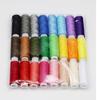 36-Color Polyester DIY Sewing Thread Set - 400 Yards with Bobbins