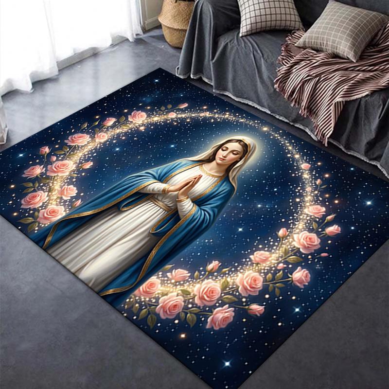 2025 New The Holy Mother Carpet Rug for Living Room Bedroom Home Sofa Decoration,Kids play Non-slip Floor Mat12