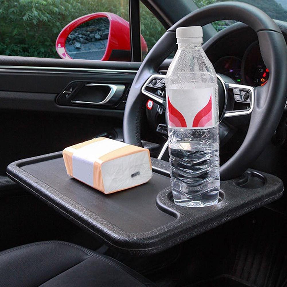 Portable Car Laptop Computer Desk Mount Stand Eat Work Car Steering Wheel Dining Table Bracket Drink Food Coffee Tray Board
