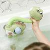 Interactive Baby Shower Head Cartoon Dinosaur Design Bath Toy for Infant Sensory Development Fine Motor Skill Exercise