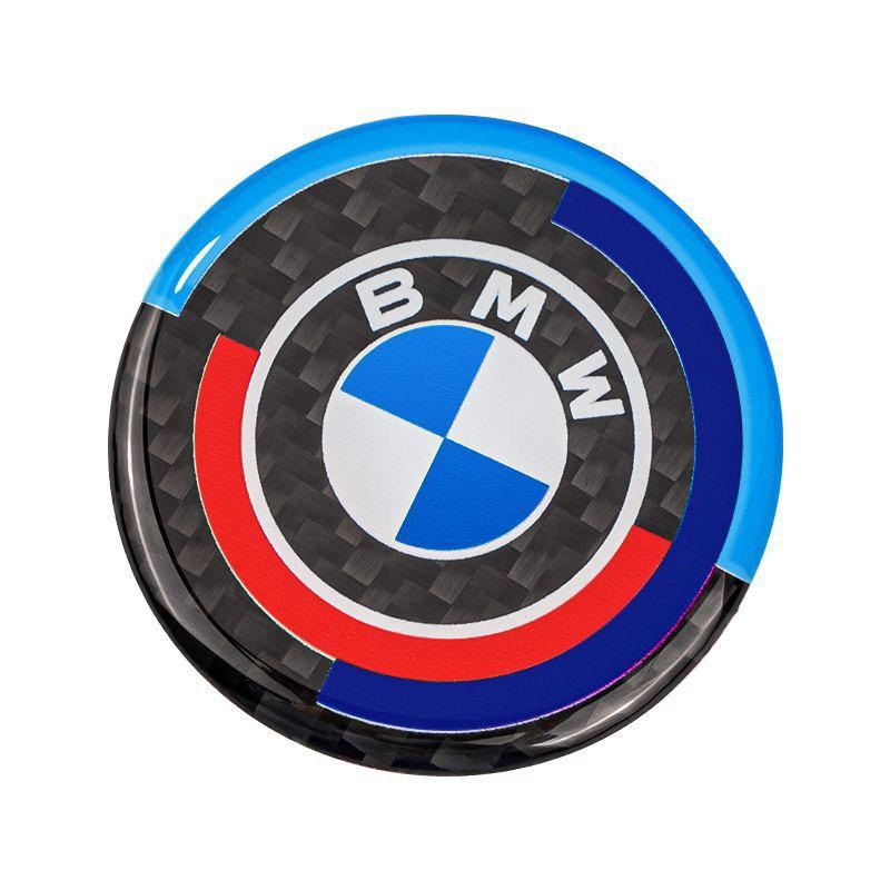 CRZK2 Carbon Fibre Car Knob Sticker Decoration Accessories For BMW 1 2 3 4 5 7 Series X1 X3 X4 X5 X6 X7 F10 F20 F30 G20 G30 F15 F16
