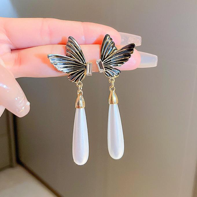 2025 Retro Blume Perle Quaste Ohrringe - Elegante Damen Luxus Hängeohrringe