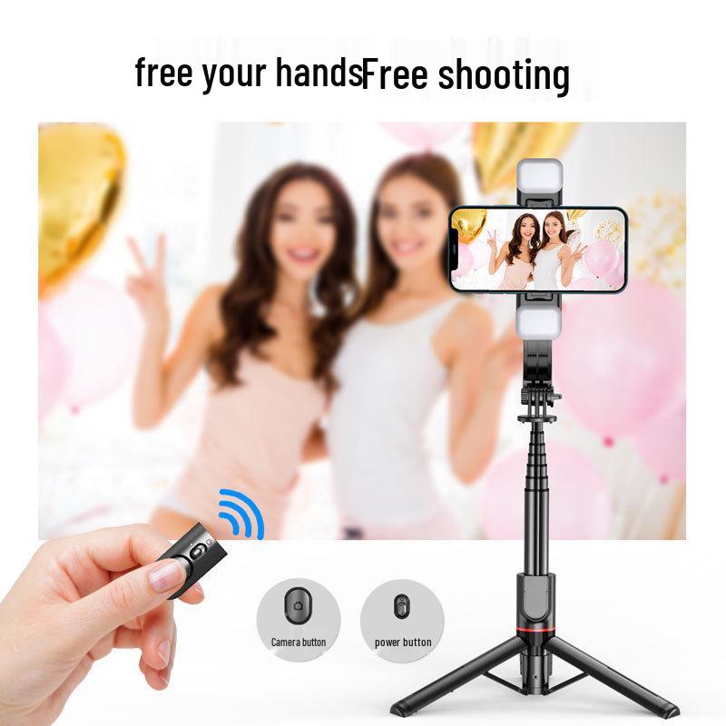L12 Bluetooth Selfie Stick & Desktop Stand: Extendable Beauty Camera Tripod for Live Streaming