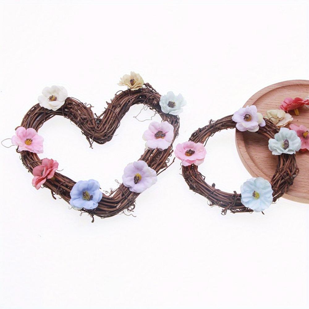 30pcs 3cm Artificial Flower Head Small Daisy Silk Cloth Fake Flower Accessories Artificial Flower Decorative Materials Wreath Artificial Flowers