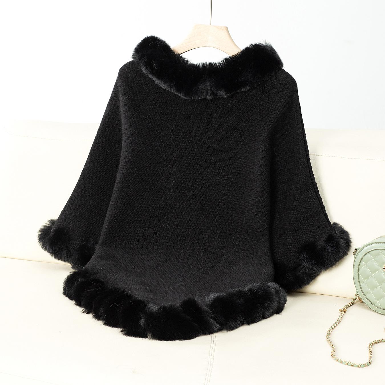 Осень и зима Женский однотонный свободный кардиган с рукавами «летучая мышь» — фото 17