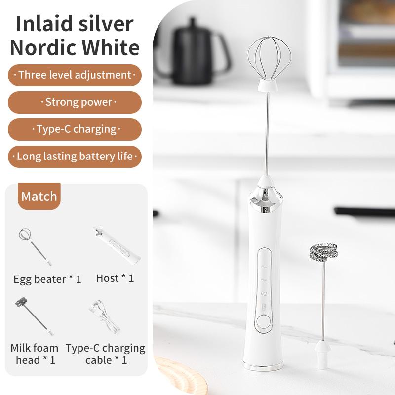 Milk Frother Electric Egg Beater Coffee Frother Household Milk Frother  With Bracket Cream Frother Handheld Small Stirrer