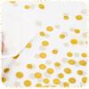 Disposable Tablecloth FOR a White Foil Table With Gold Confetti, Large 137x274 Cm