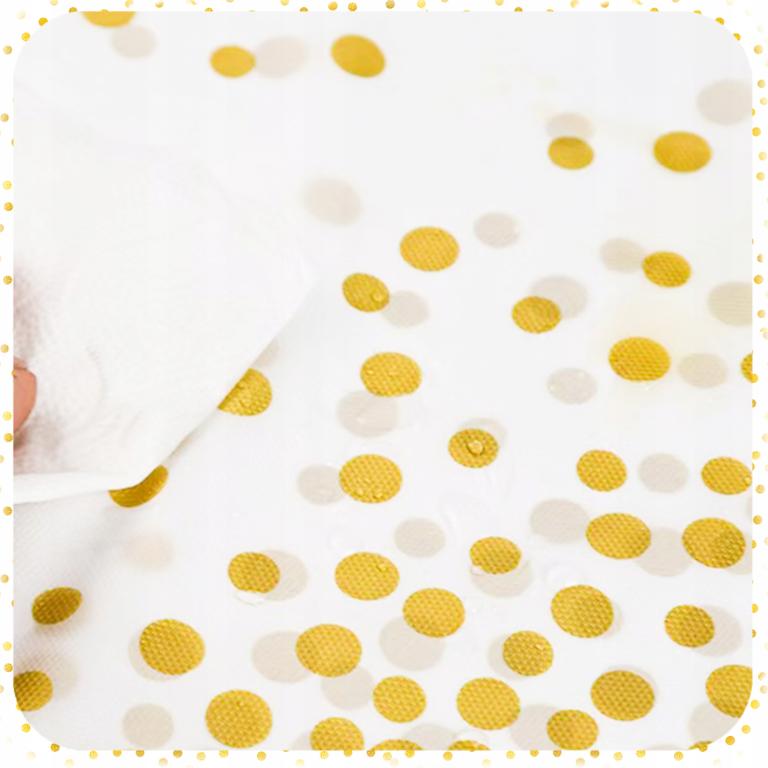 Disposable Tablecloth FOR a White Foil Table With Gold Confetti, Large 137x274 Cm