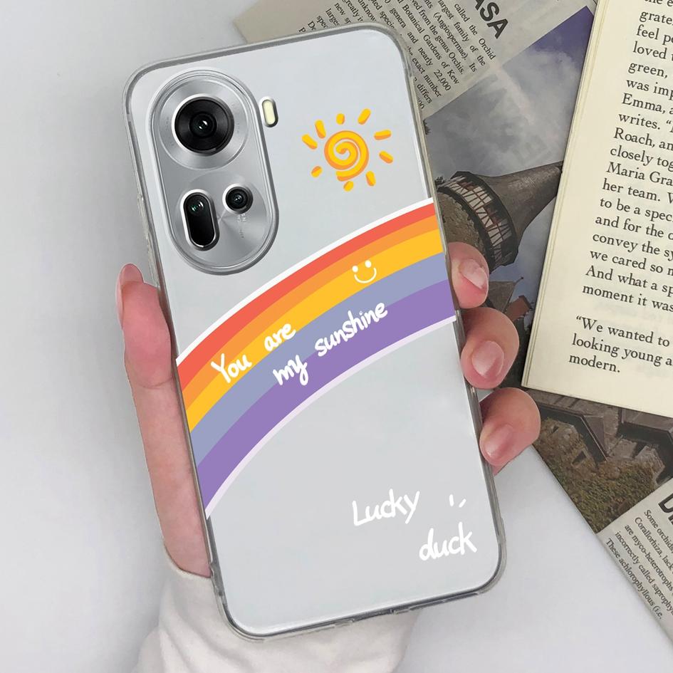 

Чехол для OPPO Realme 12 Lite C67 A3 P1 Pro Pro+ Reno 11 Pro Find X7, модная радужная задняя крышка, мягкий силиконовый чехол из ТПУ, противоударный, прозрачный бампер, чехол для OPPO Oppo A3 Pro