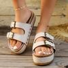 Women’s Platform Slip-On Birkenstyle Peep-Toe Beach Sandals