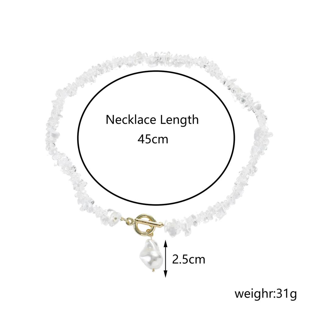 European & American Bohemian Colored Gravel Natural Stone Necklace for Women - Summer Jewelry