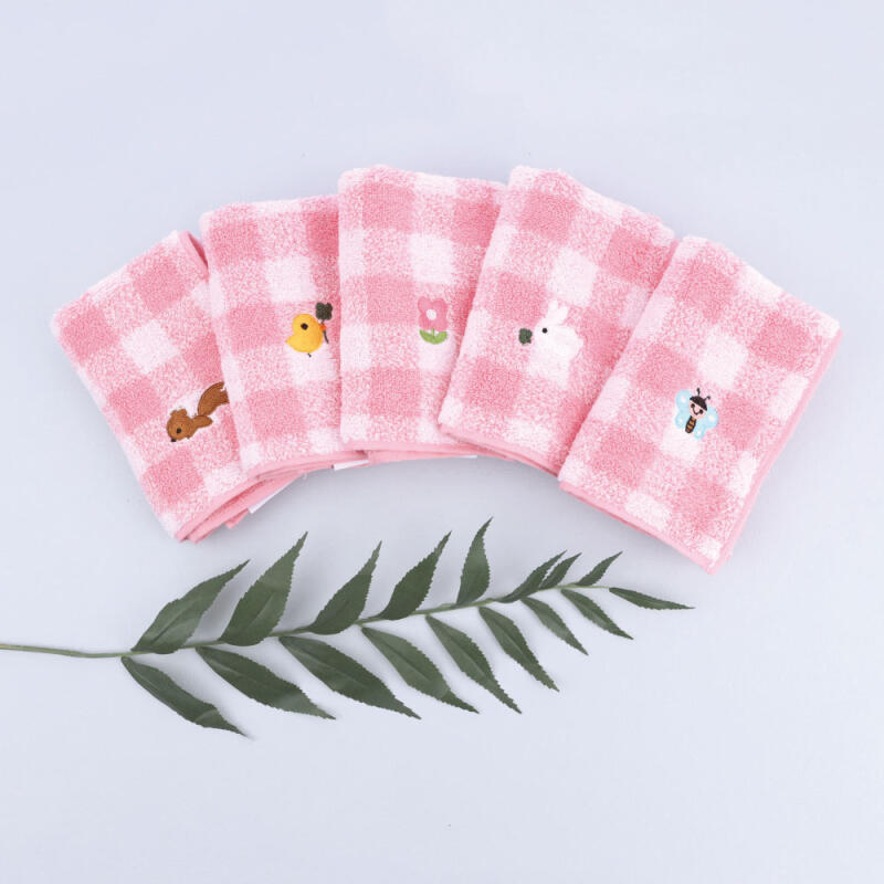 [Ready-made] Check Pink Forest Story Set with Pre-dyed Towel Songwol