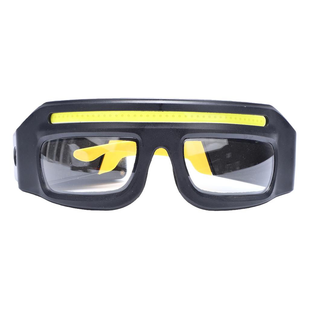 Headlamp Glasses Rechargeable IPX4 Water Proof Hand Waving Motion Sensor LED Glasses with 5 Lighting Modes Yellow