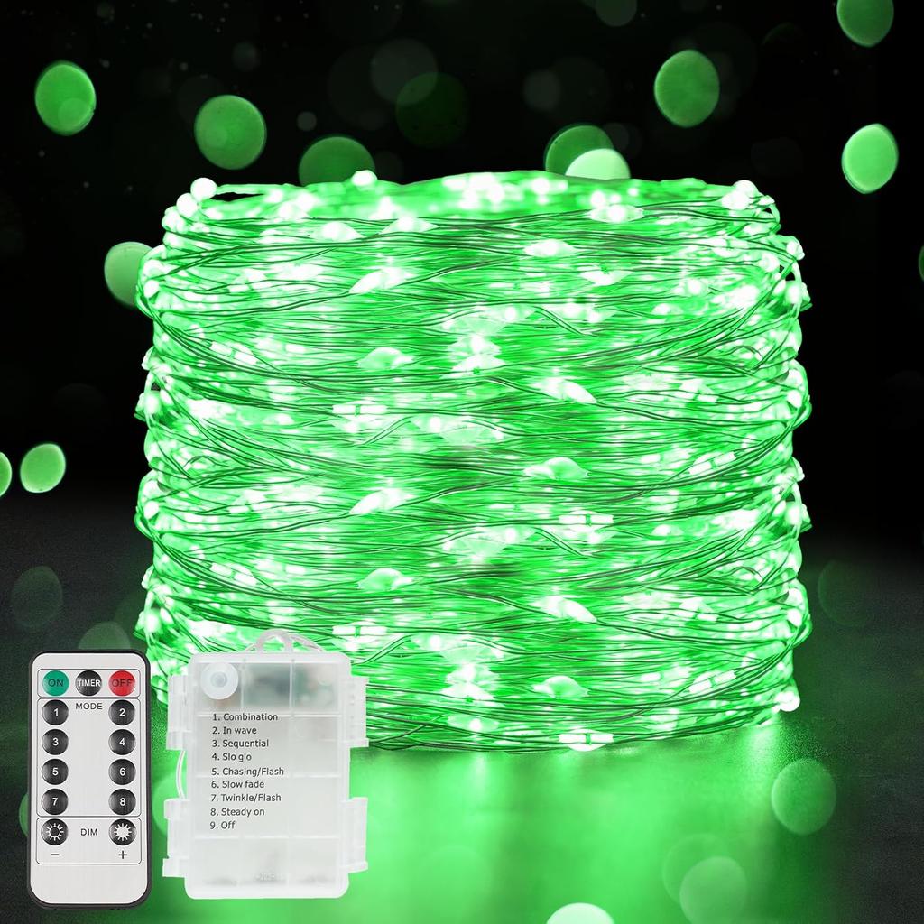 suddus Fairy Lights Battery Operated 33ft 100 LED String Lights Remote