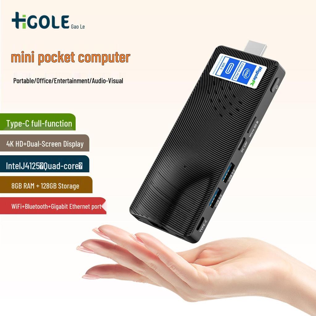 PCSTICK Mini Host: 4K HD Video Game Mini PC J4115