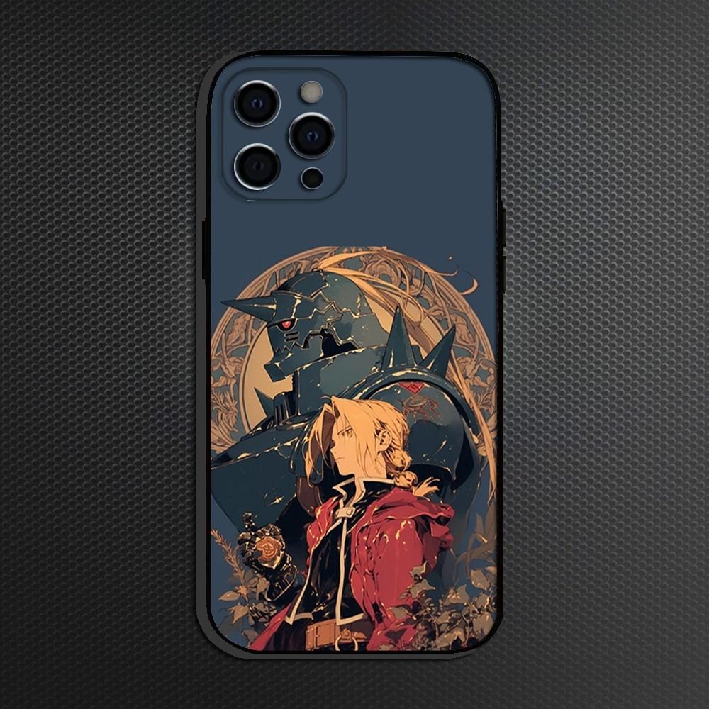 Fullmetals Anime A-Alchemists Brother  Phone Case For iPhone 16,15,14,13,12,11 Plus,Pro Max,XS,X,XR,SE Soft Silicone Black Cover