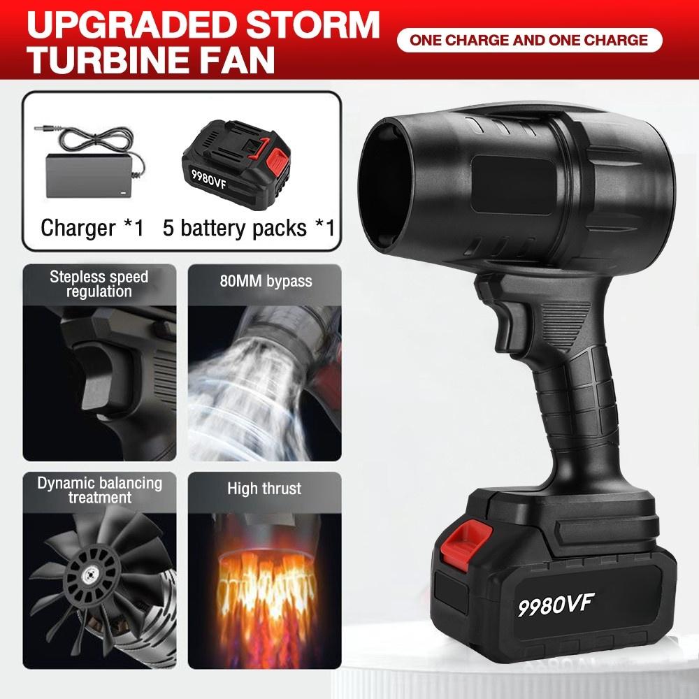 

Ручной Ураганный Снегоуборщик Портативный Электрический Пылесос Турбина Штормовой Пистолет Мощный Ветер Электрический Вентилятор 9980VF+1 Battery
