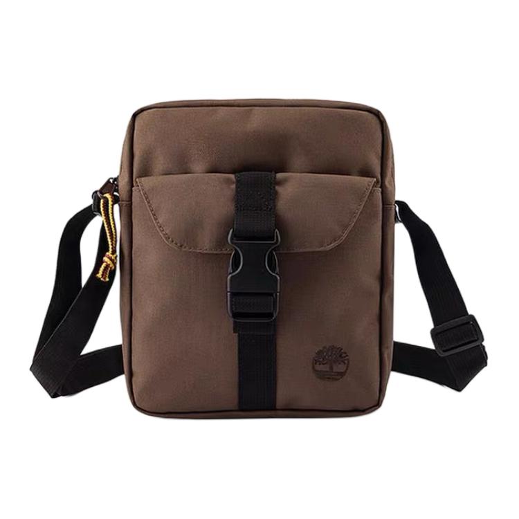 Timberland 4L Embroidered Tree Logo Lightweight Polyester Shoulder Crossbody Bag Unisex bags Chocolate A6MEN Chocolate