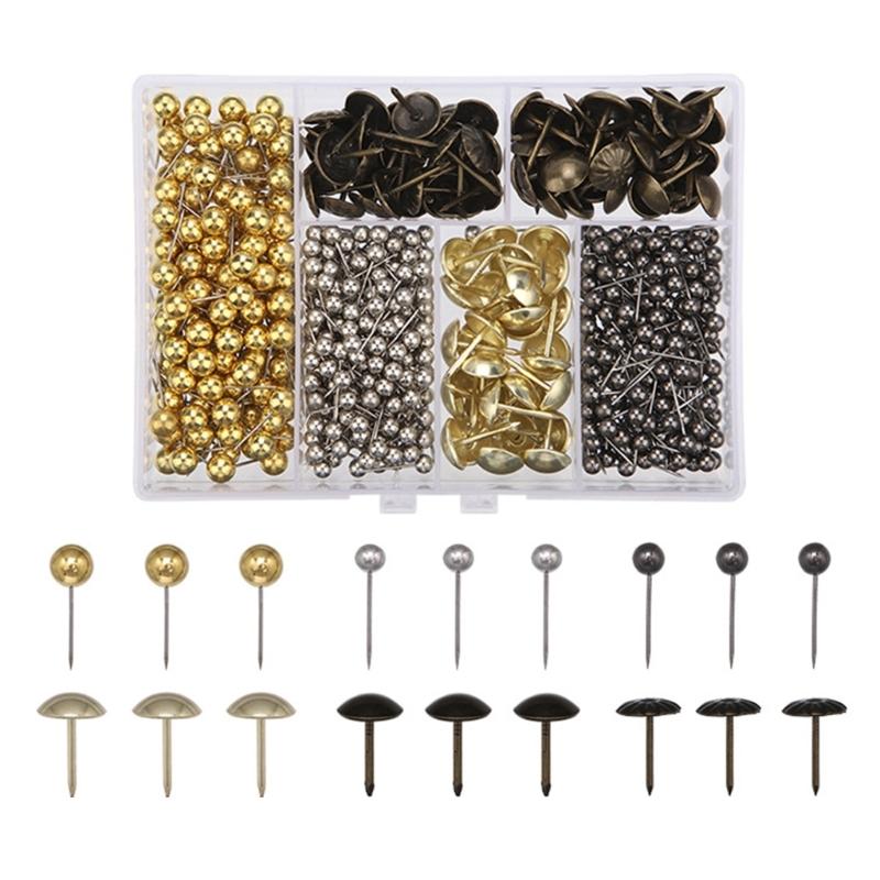 Push Pins Round Head Tacks Poster Pins Map Tacks for World Map Cork Board School Office Supplies