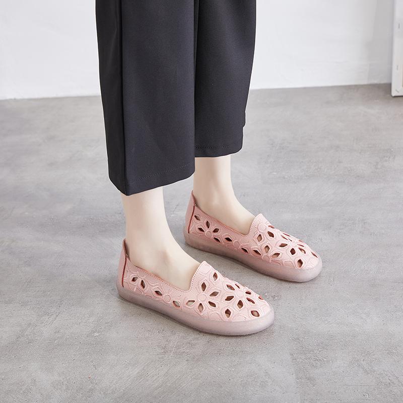Summer Women Moccasins Leather Shoes Driving Comfort Flats Casual Nurse Penny Loafers Walking Minimalist Maternity Shoes for Girl