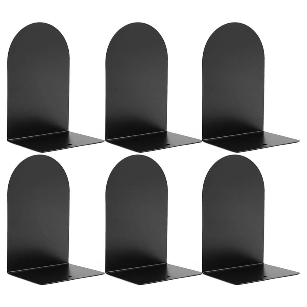 Metal Book Ends for Shelves Bookends for Heavy Books Non-Skid Decorative Book Stopper to Hold Books/Desktop Organizer