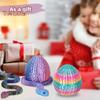 1 Set 3D Printed Snake Egg Figurine Movable Joints Snake Eggshell Figure Fidget Toy Snake Egg with Articulated Snake Inside Desktop Decoration