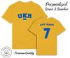 Ukraine UKR T-Shirt 2024 Personalised Name and No Adult Kids Baby, Football Euro