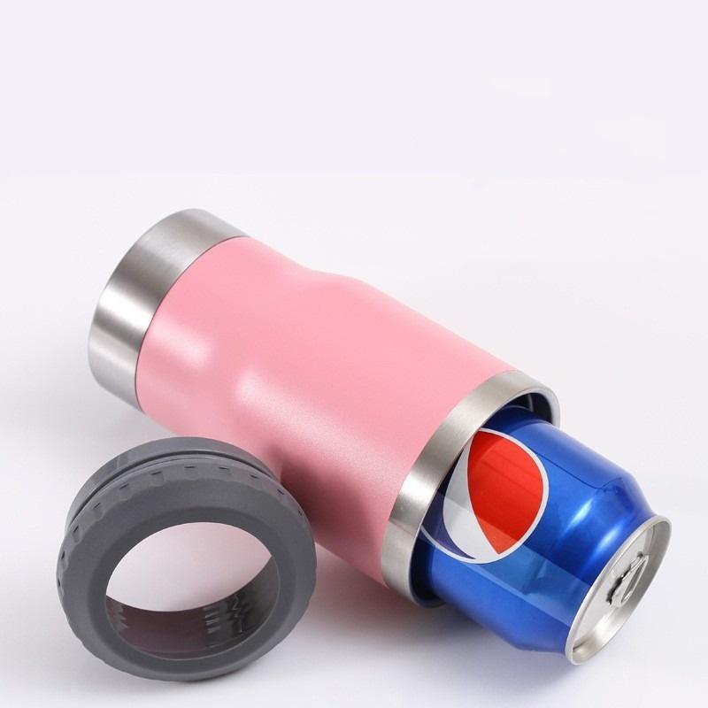 14oz Beer Mug Thermos Cup with Bottom Bottle Opener Stainless Steel Insulated Cup Portable Cold&Hot Storage Tank for Camping