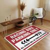 Racing Bike Parking Only Text Doormat, Sporty Warning Slogan Non-Slip Rug, Durable Washable Welcome Mat for Entryway and Garage
