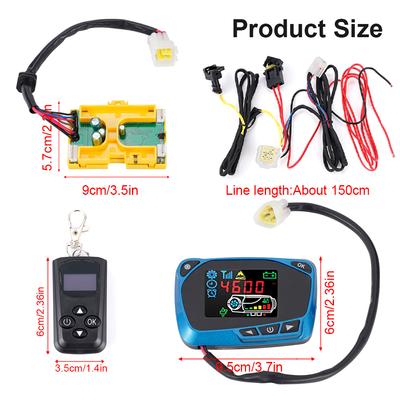 12V / 24V Dual Voltage Bidirectional Remote 3KW 5KW Air Diesel Heater LCD Monitor Switch Control Panel Remote Board Motherboard