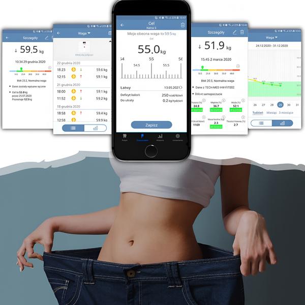 ANALYTICAL BATHROOM SCALE 180KG SMART + 31in1 ANDROID iOS PRECISE