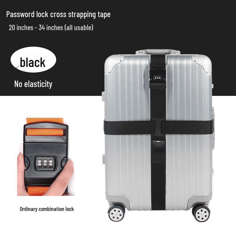 Explosion-Proof Customs Lock Luggage Straps: Reinforced Cross-Packing Straps for Tightening Checked Baggage.